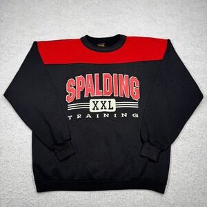 Vintage 80's Spalding Colorblock Sport Sweatshirt Crew Neck‎ Men's Size XL
